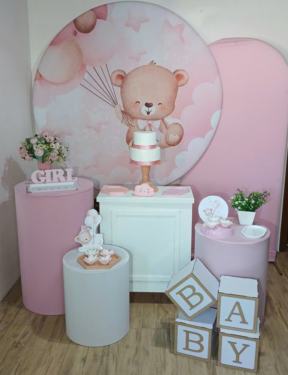 Kit Ursinha Rosa Completo - Guaiba Pegue e Monte 