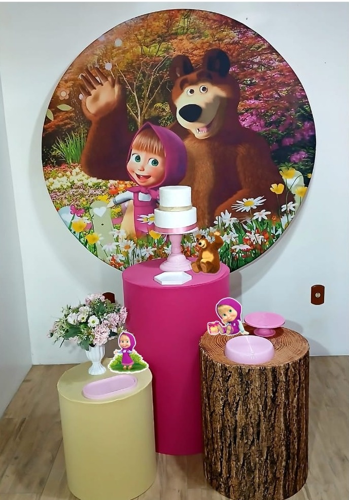Kit Masha E O Urso Compacto - Guaiba Pegue e Monte 