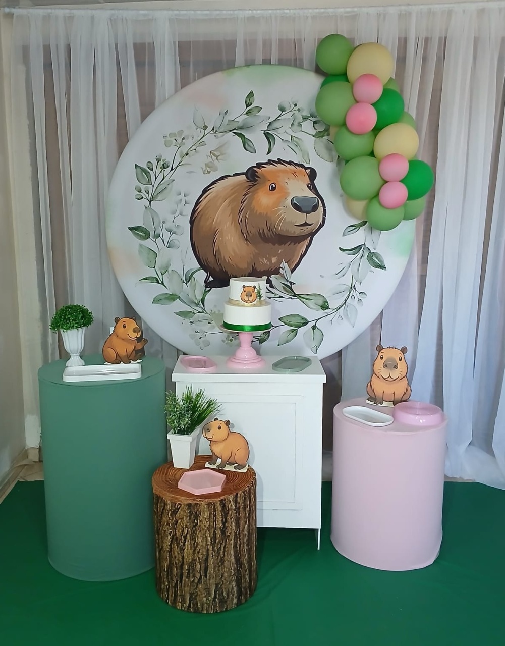 Kit Capivara Médio  - Rosa - Guaiba Pegue e Monte 