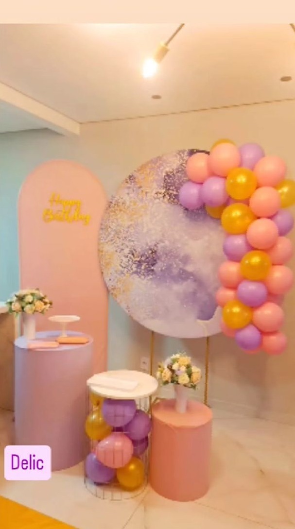 Composição 15 Anos Rosa E Lilás 1 - Guaiba Pegue e Monte 