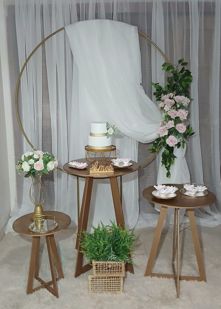 Composição Casamento Com Mesas Redondas - Guaiba Pegue e Monte 