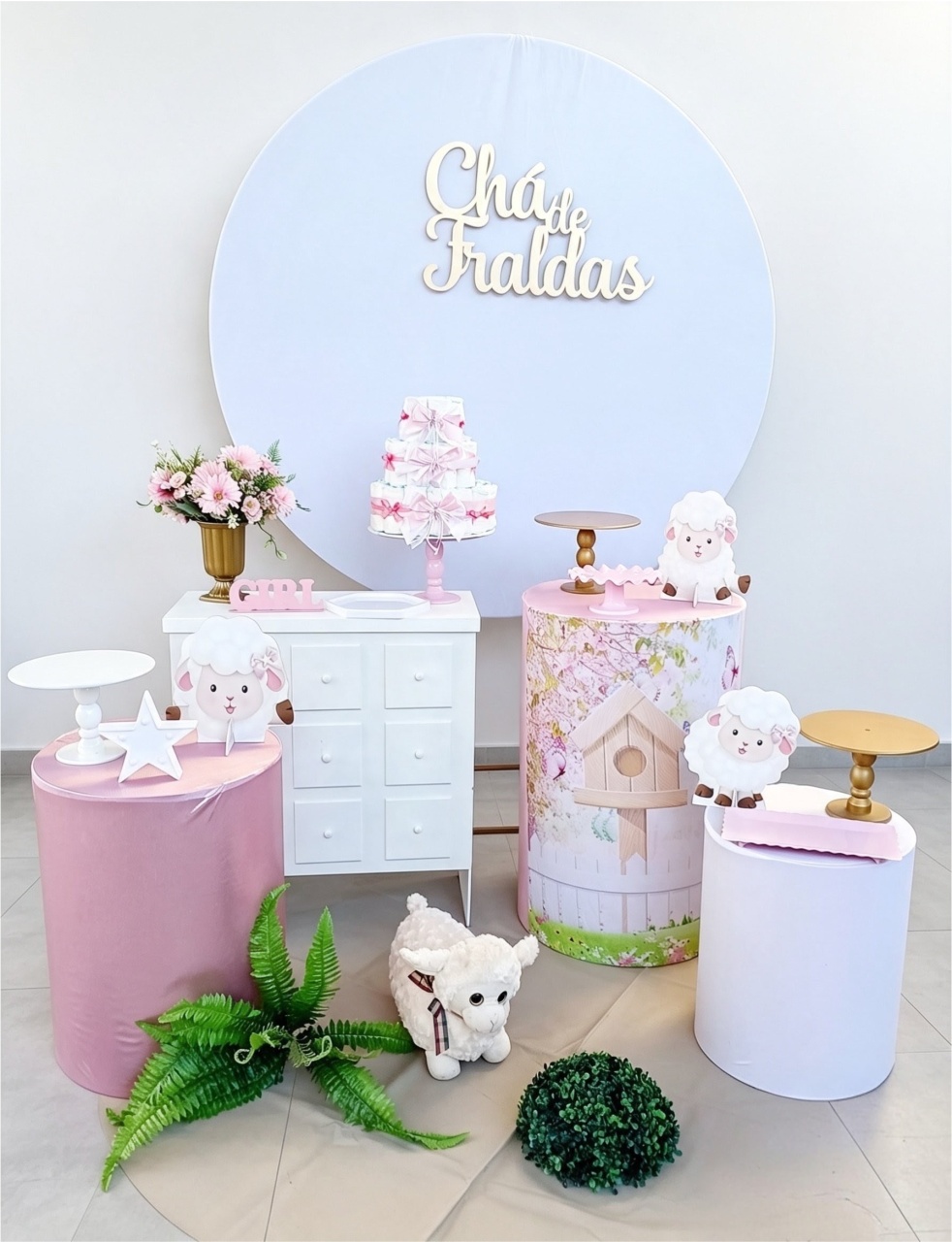 Kit Rubi Chá de Bebê Ovelhinha - FuzarkaFestas