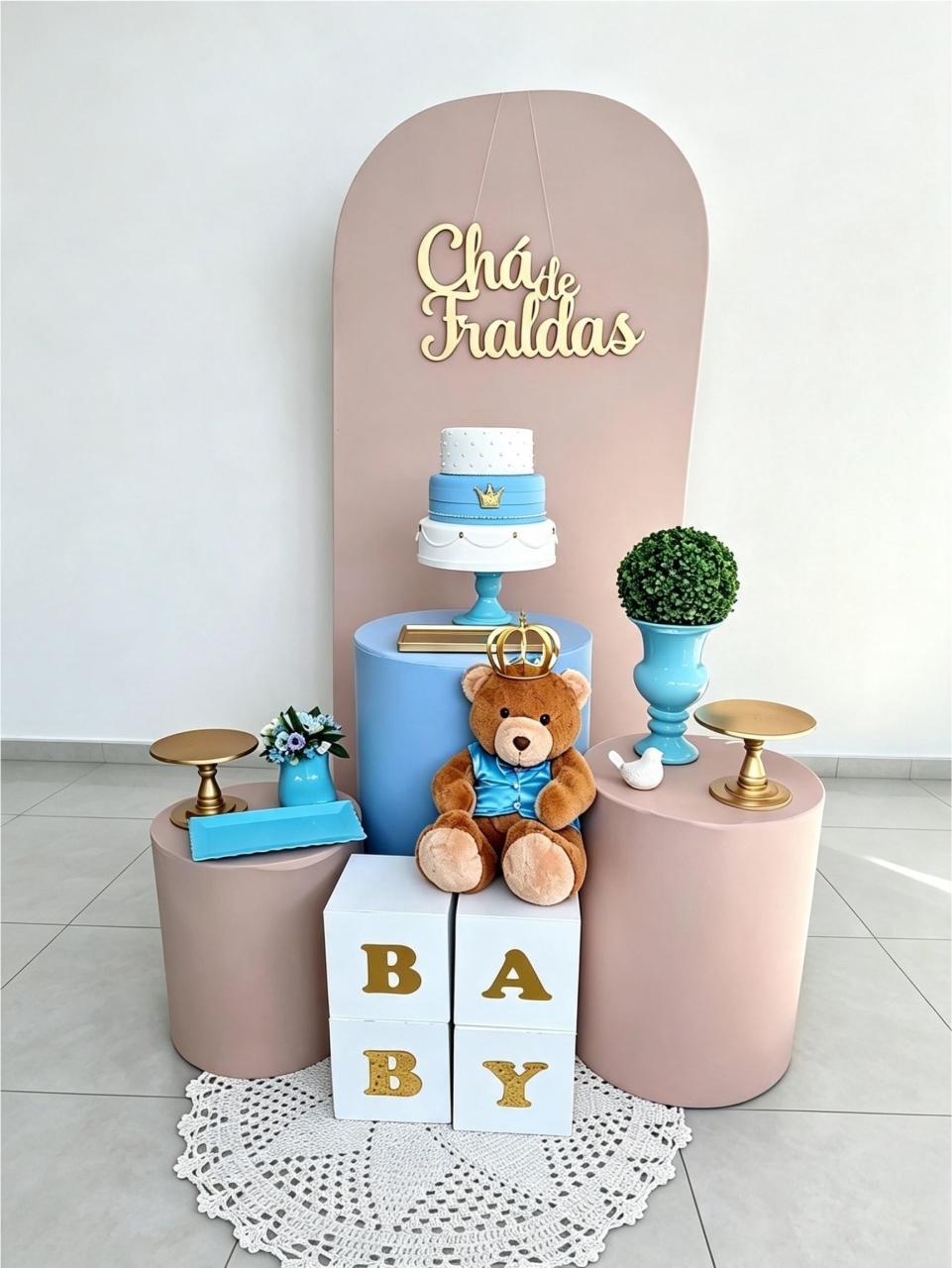 Kit Esmeralda Chá de Bb Ursinho Principe - FuzarkaFestas