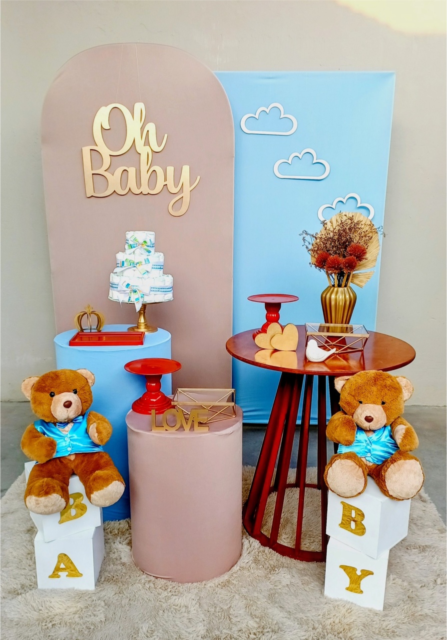 Composição Oh Baby Nude /Azul Bb - FuzarkaFestas