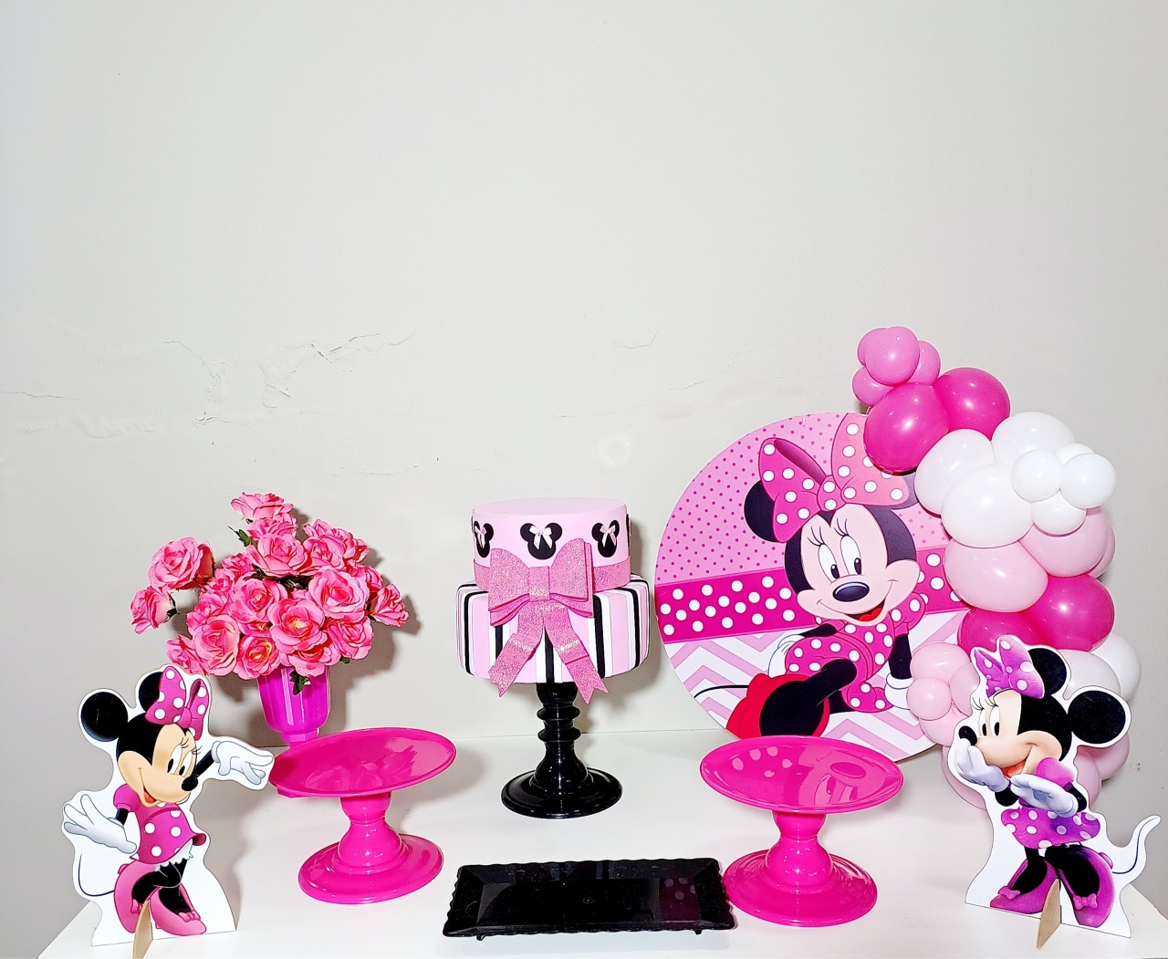 Kit Festa Na Mesa Minie Rosa - FuzarkaFestas