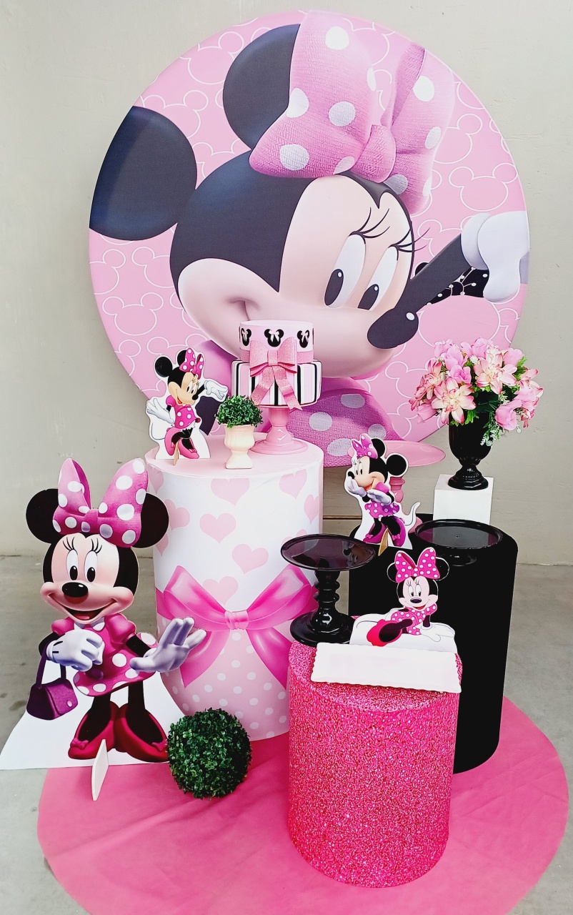 Kit Esmeralda Minie Rosa  - FuzarkaFestas