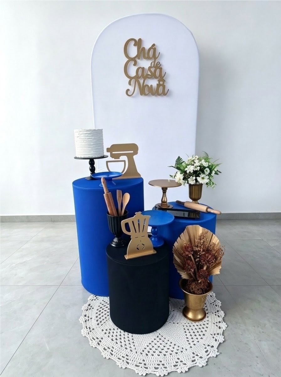 Kit Esmeralda Cha de Casa Nova Azul/Preto - FuzarkaFestas