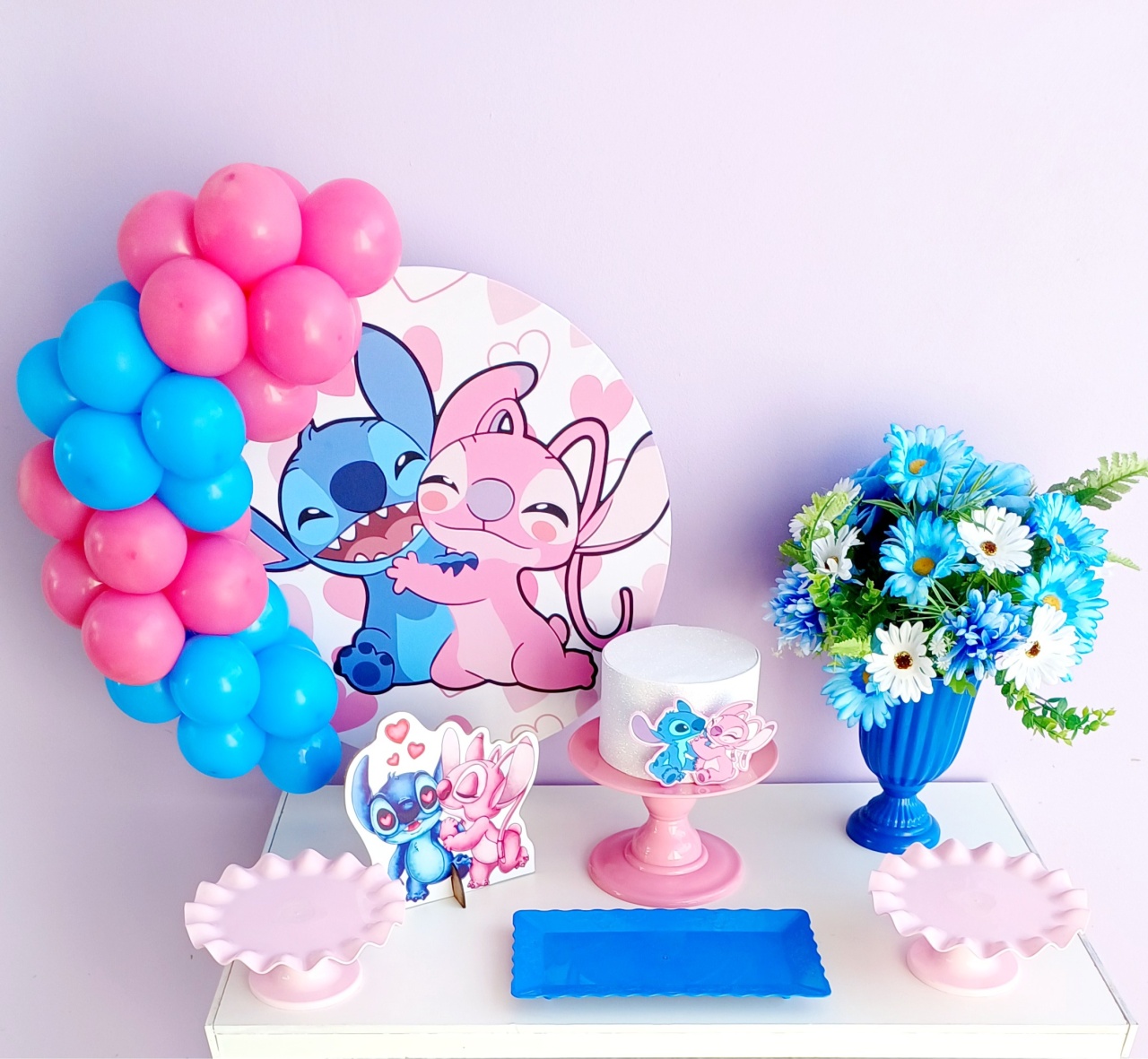 Kit  Festa Na Mesa Stitch  E Angel  - FuzarkaFestas