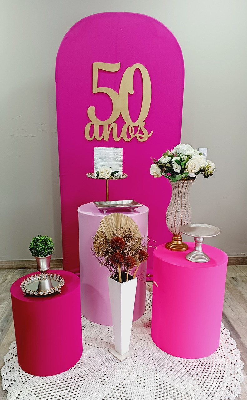 Kit Esmeralda Rosa 50Anos - FuzarkaFestas