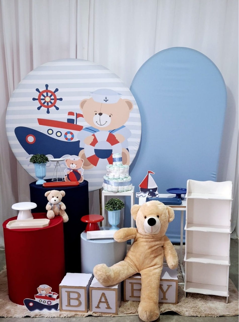 Ursinho Marinheiro Kit Super Luxo - FESTEJAR PEGUE E MONTE E BALÕES