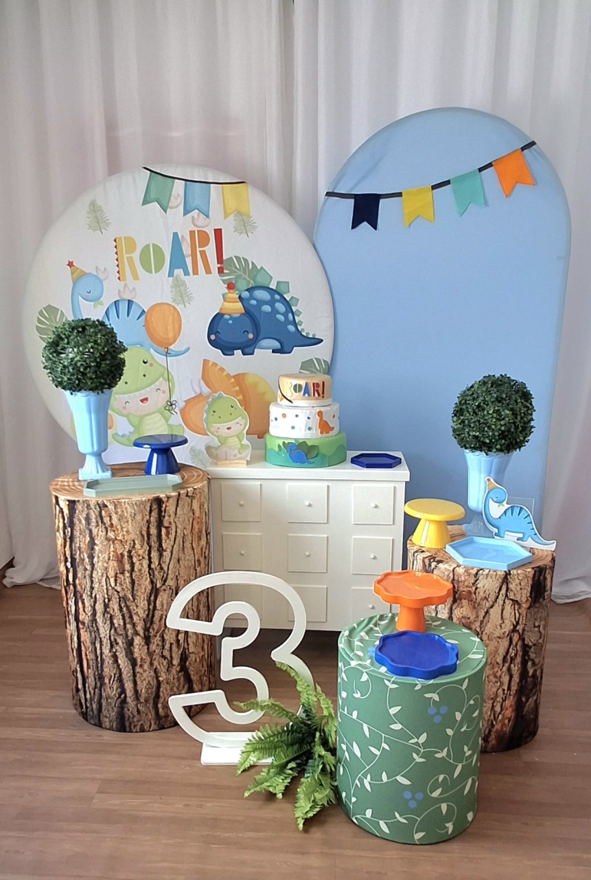 Dino Baby Kit Luxo - FESTEJAR PEGUE E MONTE E BALÕES