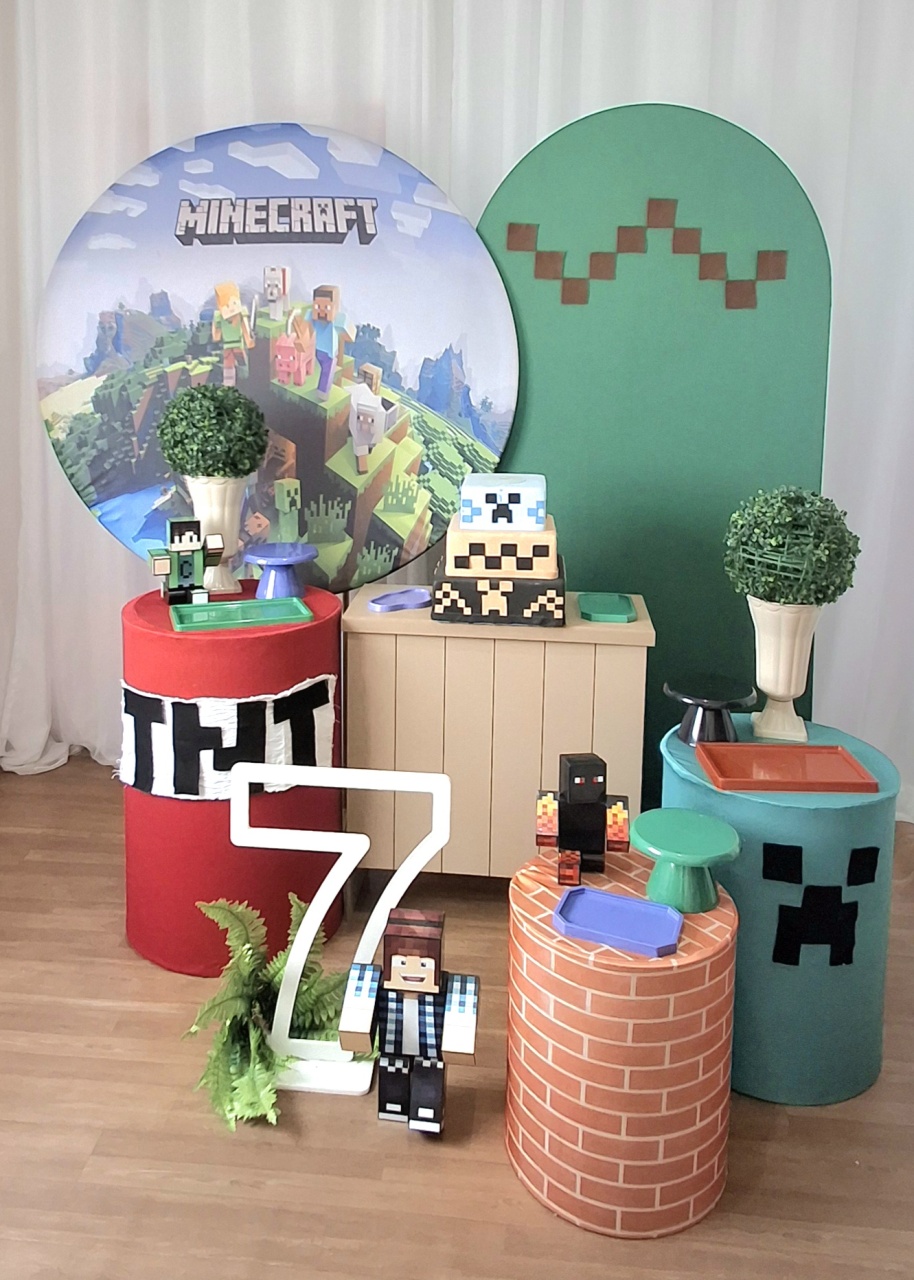 Kit Luxo Minecraft - FESTEJAR PEGUE E MONTE E BALÕES