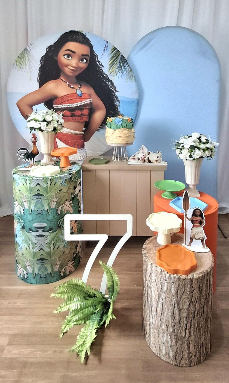 Moana Jovem Kit Luxo - FESTEJAR PEGUE E MONTE E BALÕES