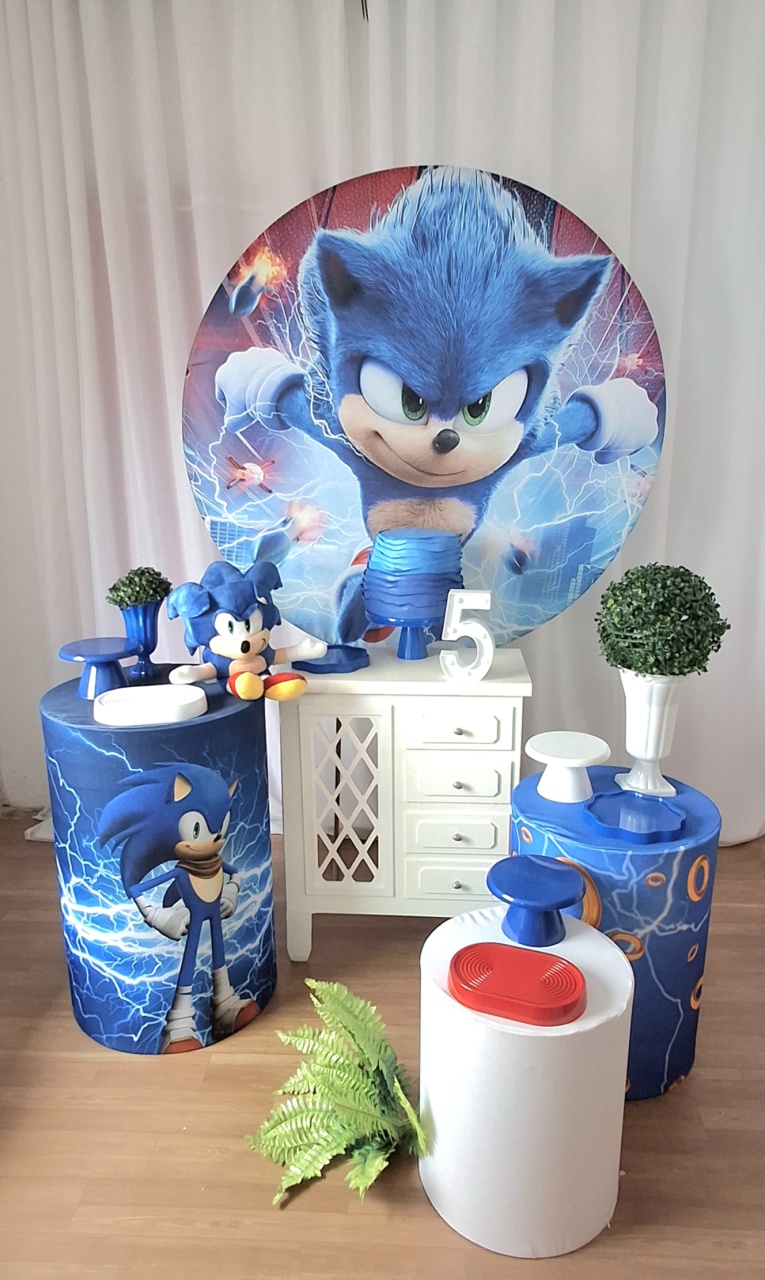 Kit Master Sonic Filme - FESTEJAR PEGUE E MONTE E BALÕES