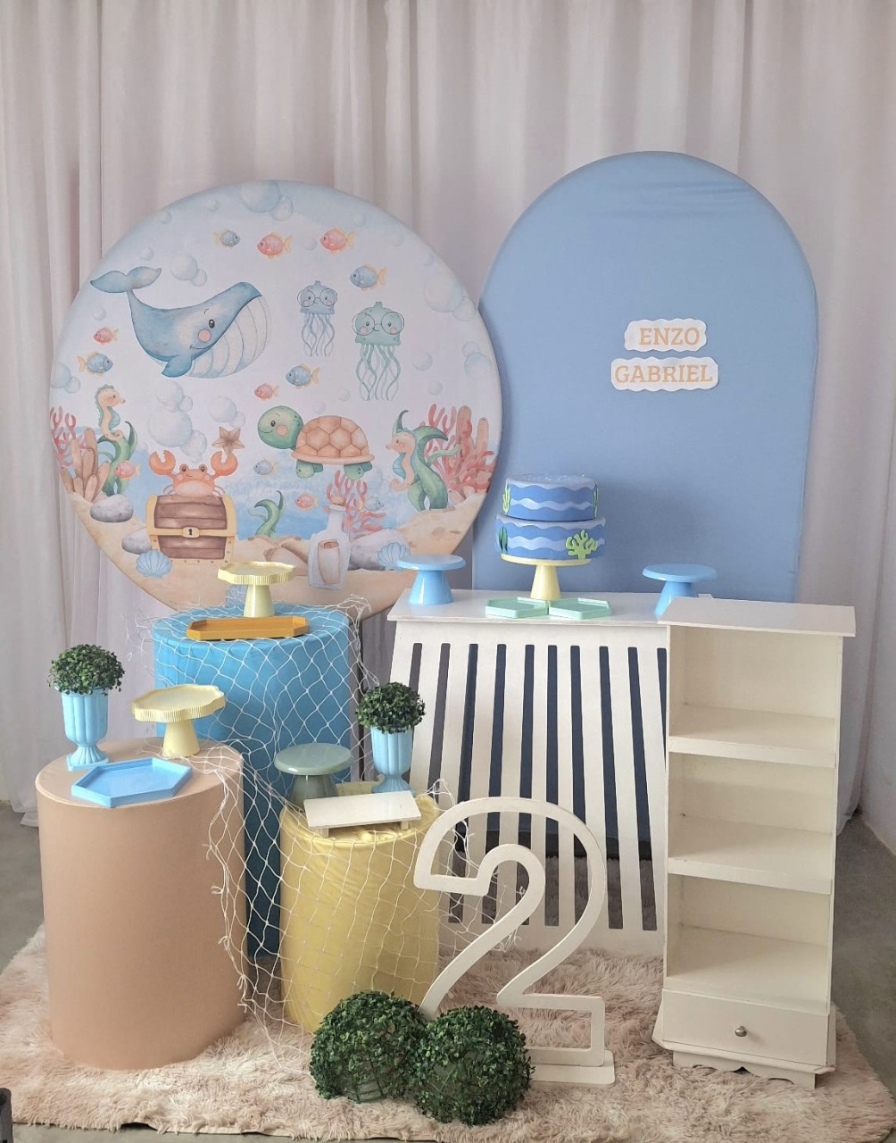 Fundo Mar Kit Luxo - FESTEJAR PEGUE E MONTE E BALÕES