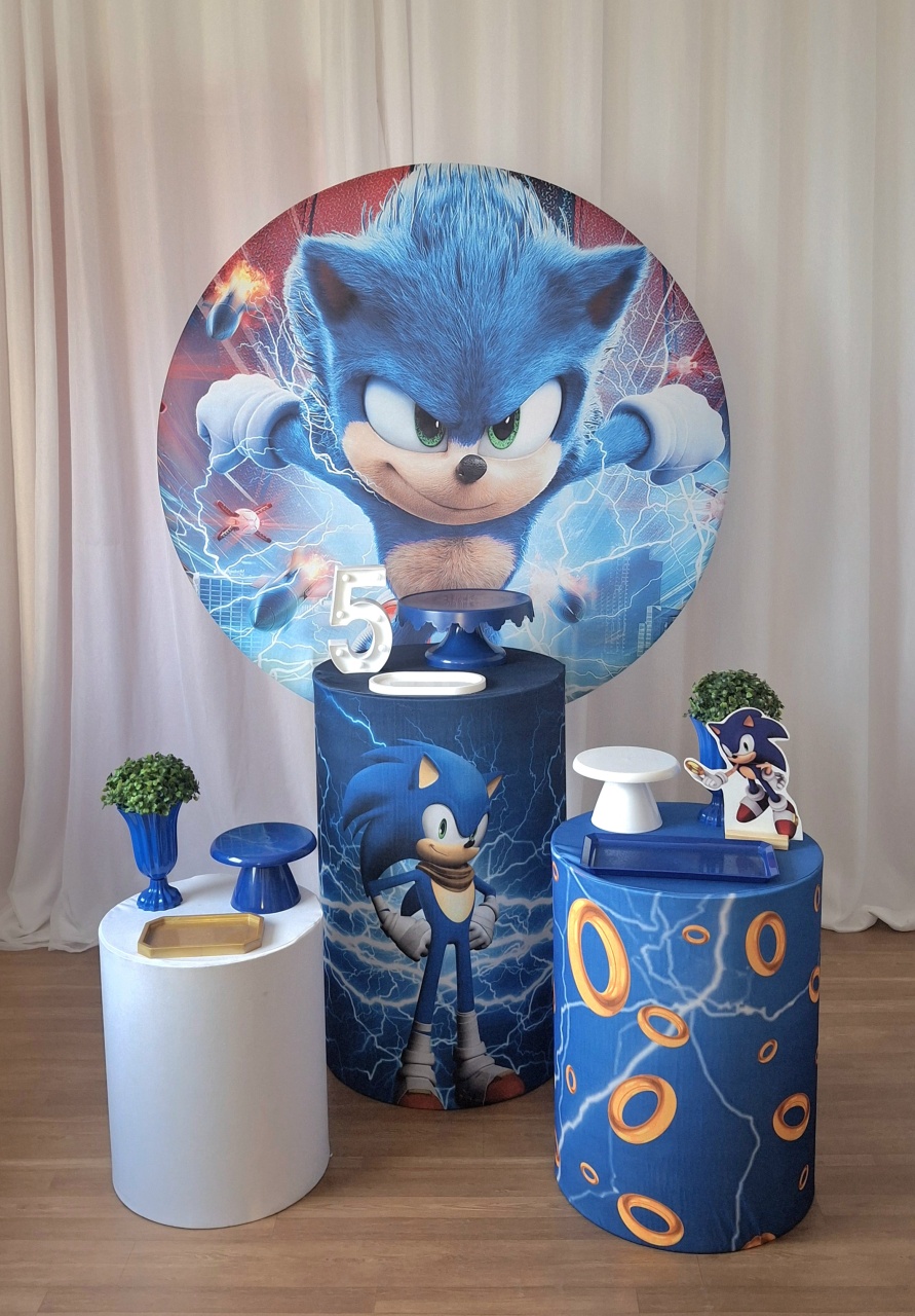 Kit Essencial Sonic Filme - FESTEJAR PEGUE E MONTE E BALÕES