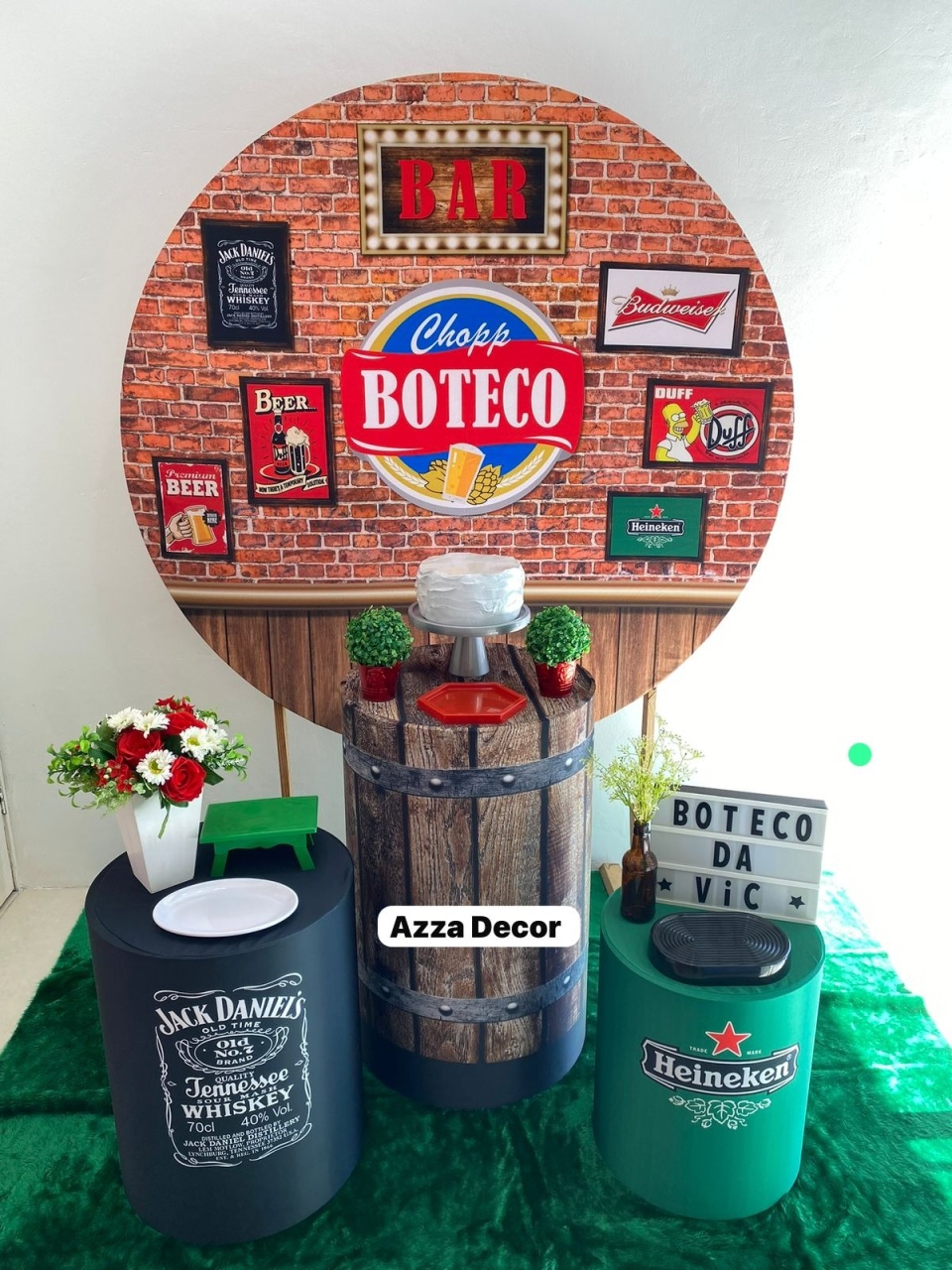 Boteco Feminino - Kit Prata Adulto - Azza Decor