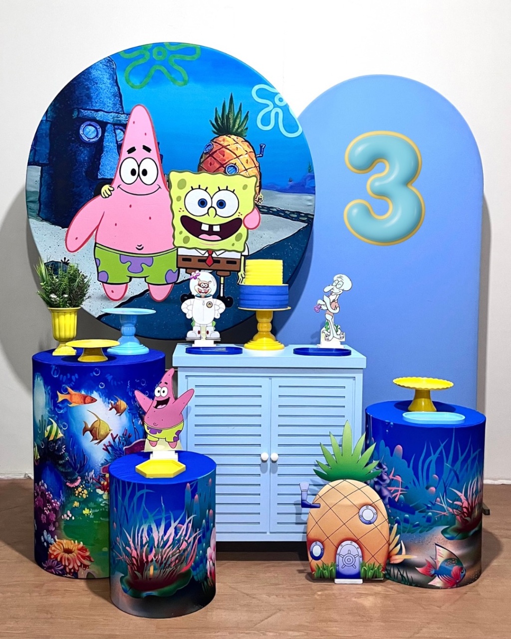 Bob Esponja - Kit Promocional Diamante - FestAí Pegue Monte