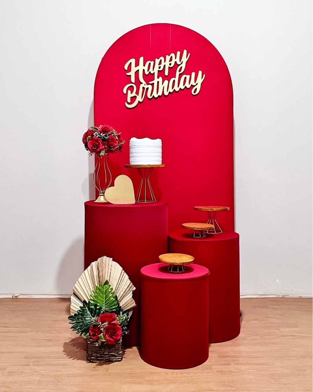 Kit Happy Bday - Vermelho (Romano C/Cilindros) - FestAí Pegue Monte