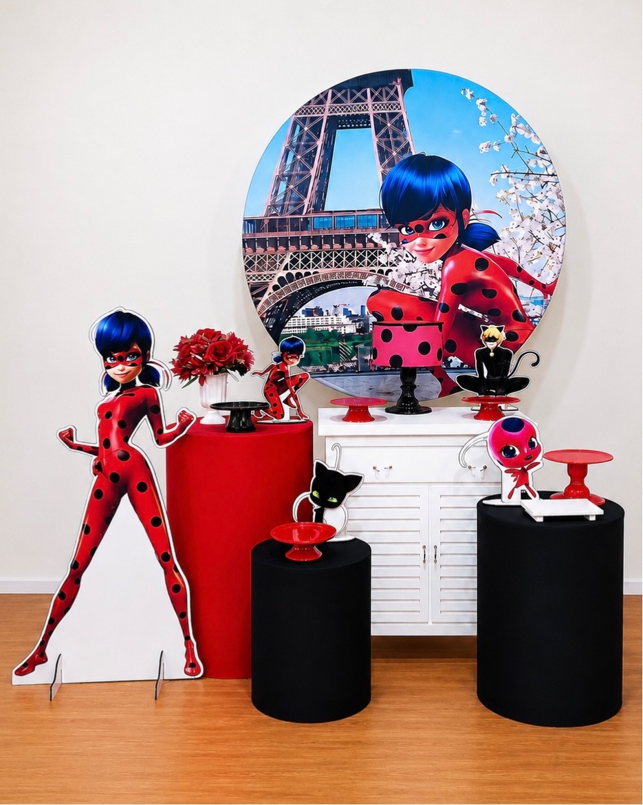 Ladybug - Kit Promocional Ouro - FestAí Pegue Monte