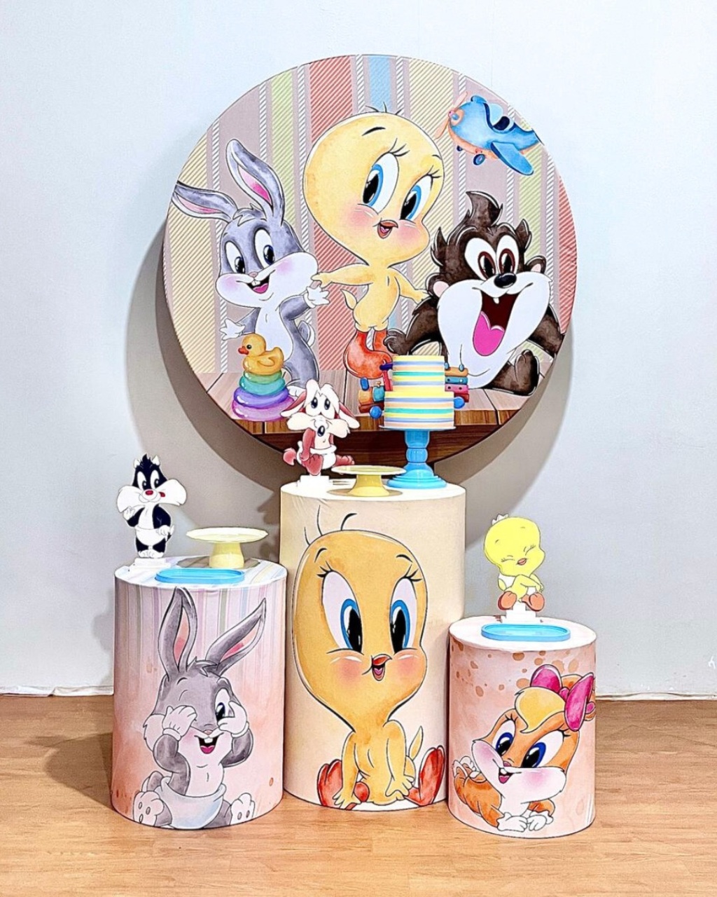 Baby Looney Tunes Menino - Kit Promocional Prata - FestAí Pegue Monte