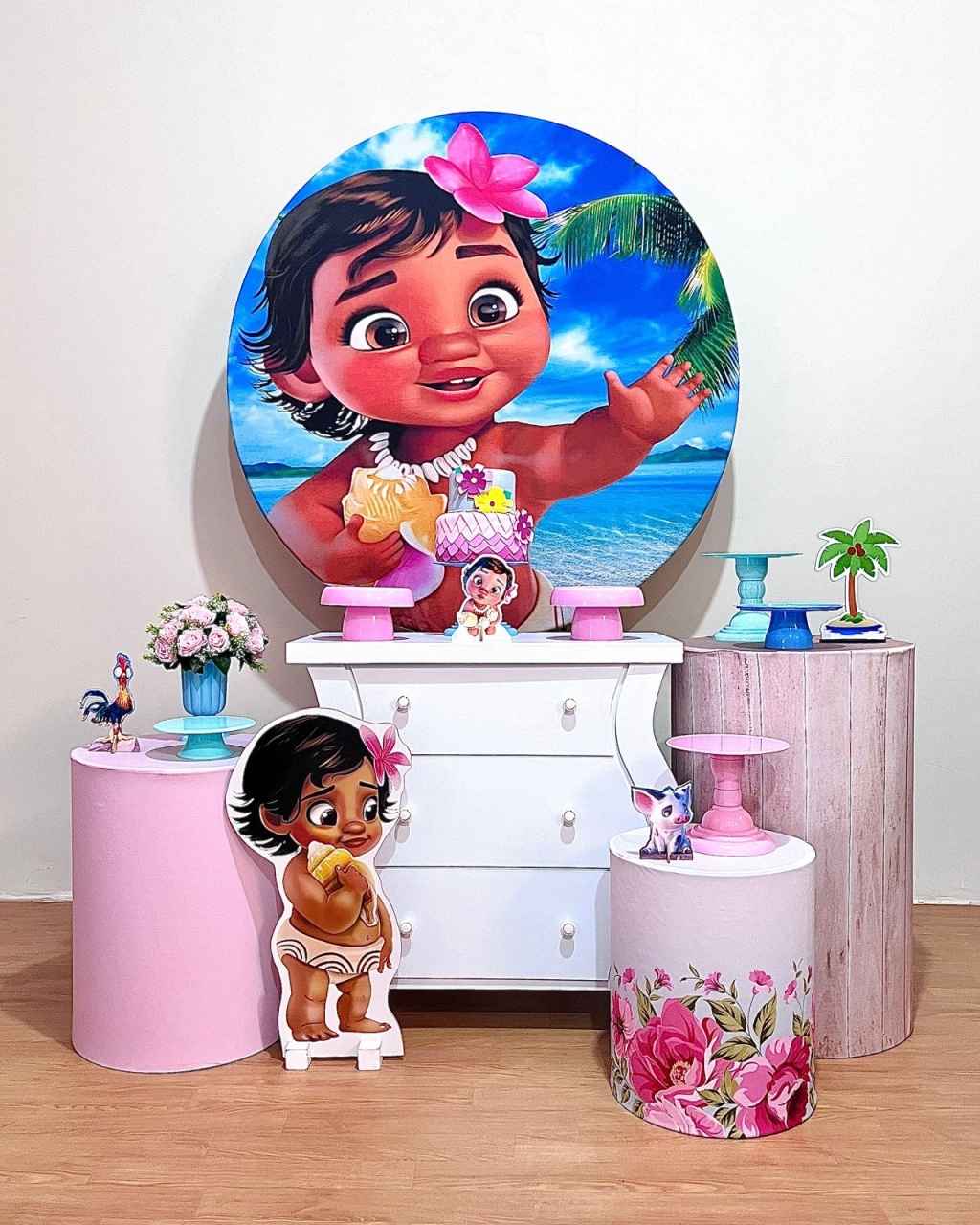 Moana Baby - Kit Promocional Ouro  - FestAí Pegue Monte