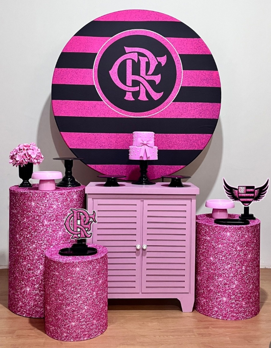 Flamengo Rosa - Kit Promocional Ouro - FestAí Pegue Monte