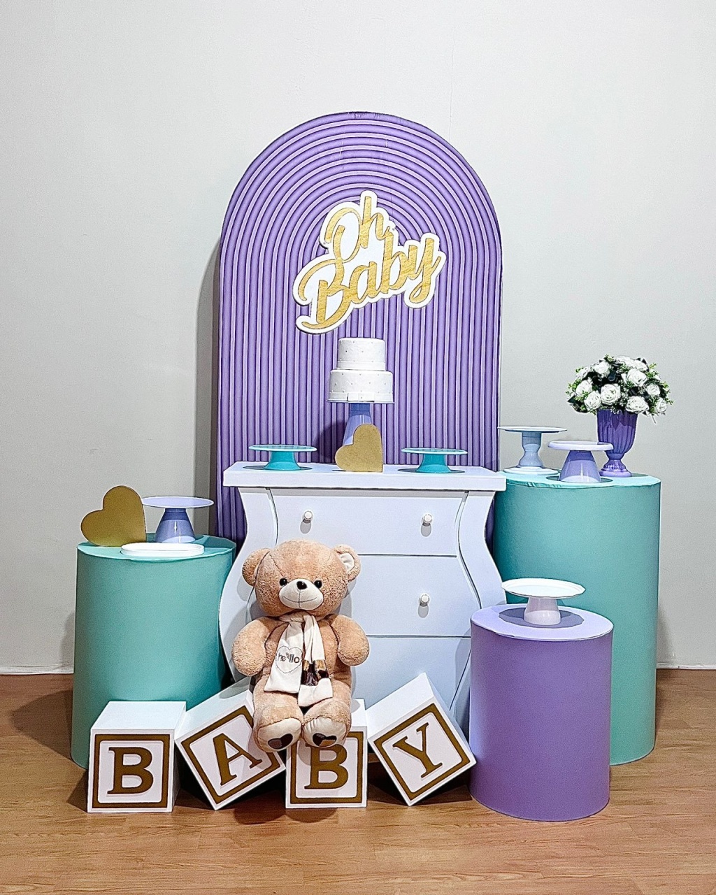 Oh Baby Lilas/Verde - Kit Promocional Ouro C/Romano  - FestAí Pegue Monte