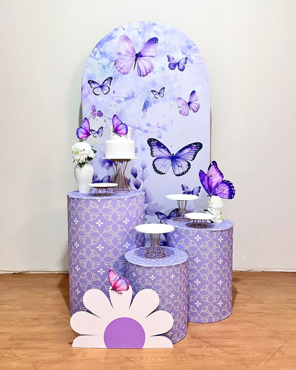 Borboletas Lilas - Composição C/Cilindros - FestAí Pegue Monte