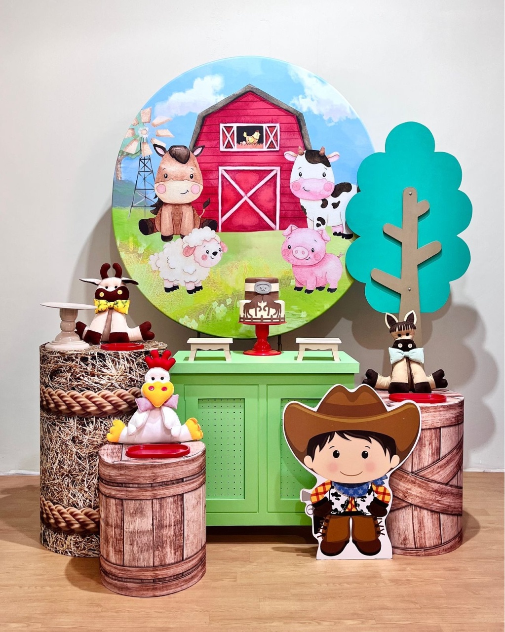 Fazendinha Cowboy - Kit Promocional Diamante C/Arvore - FestAí Pegue Monte