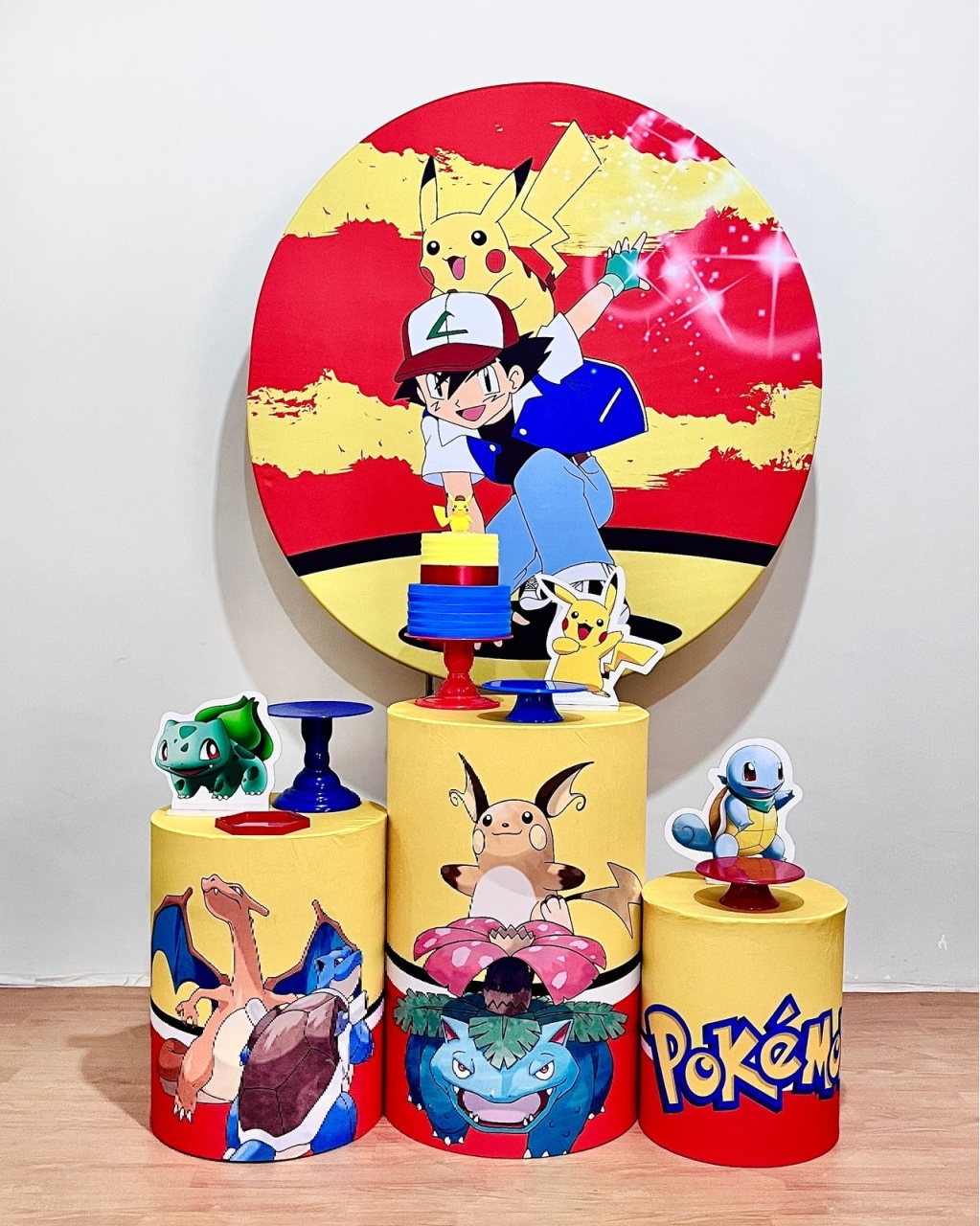Pokemon - Kit Promocional Prata C/Cilindros Sublimados  - FestAí Pegue Monte