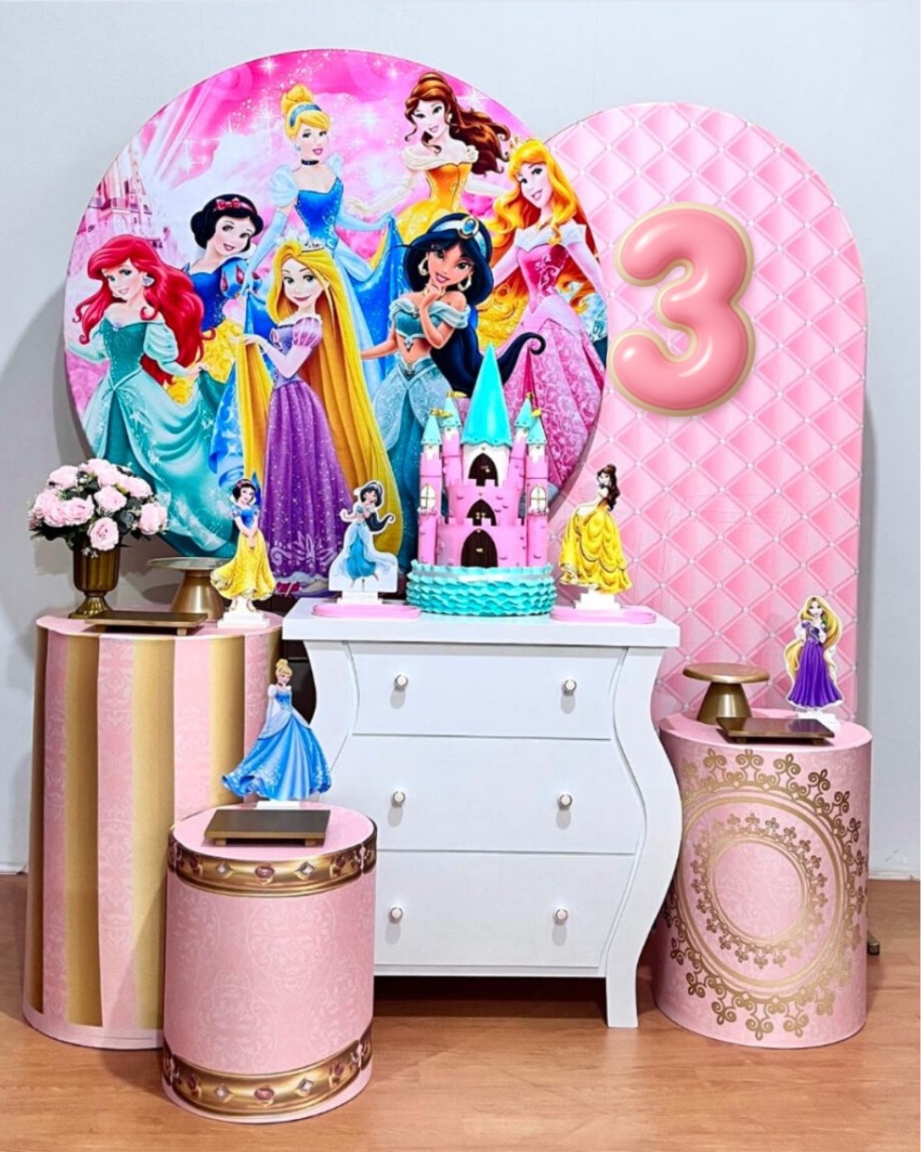 Princesas Disney - Kit Promocional Diamante - FestAí Pegue Monte