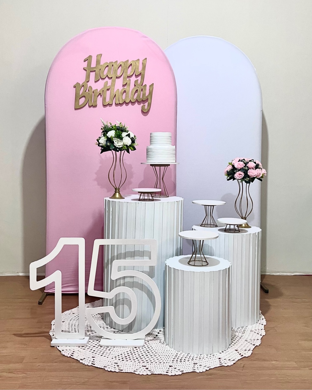 15 Anos - Rosa E Branco Duplo - FestAí Pegue Monte
