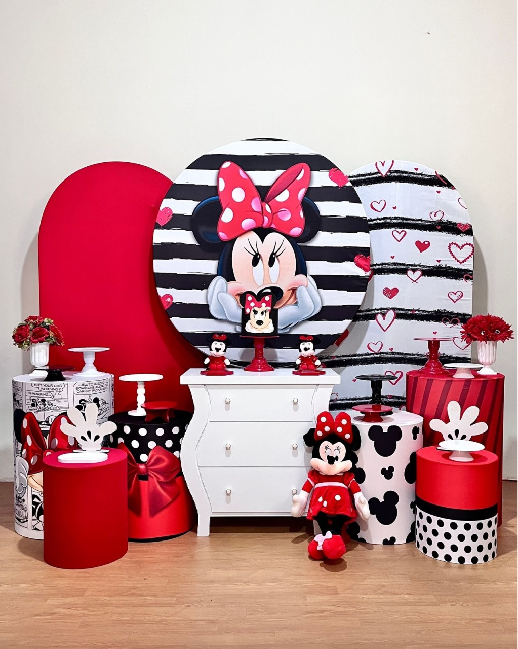 Minnie Vermelha - Kit Promocional Mega - FestAí Pegue Monte