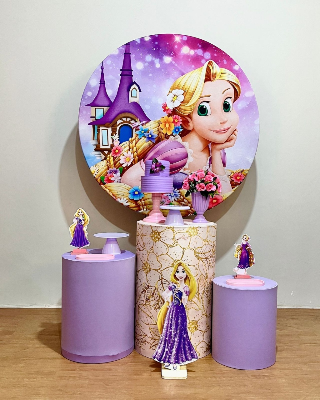 Princesa Rapunzel - Kit Promocional Prata   - FestAí Pegue Monte