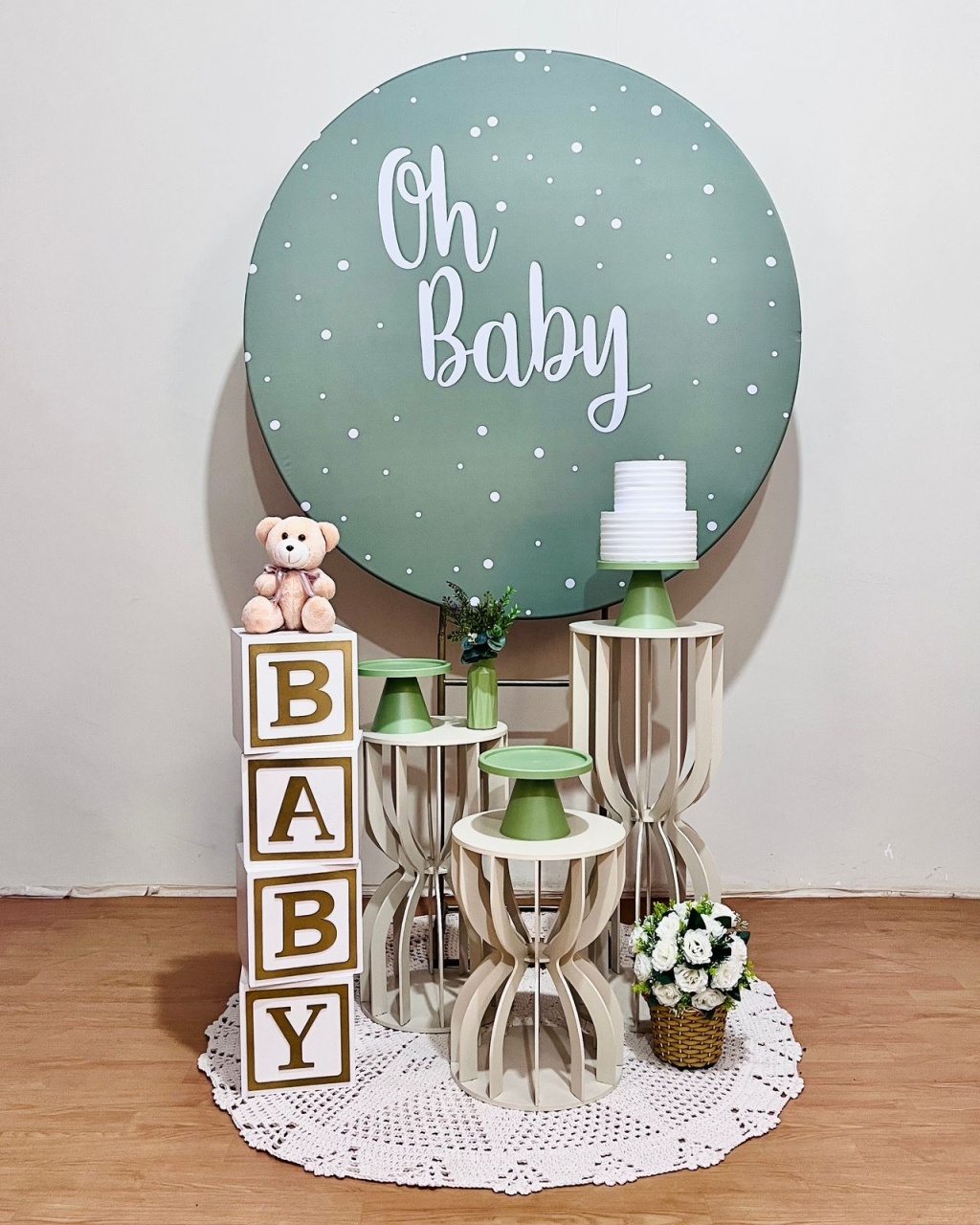 Composição - Oh Baby Verde E Branco - FestAí Pegue Monte