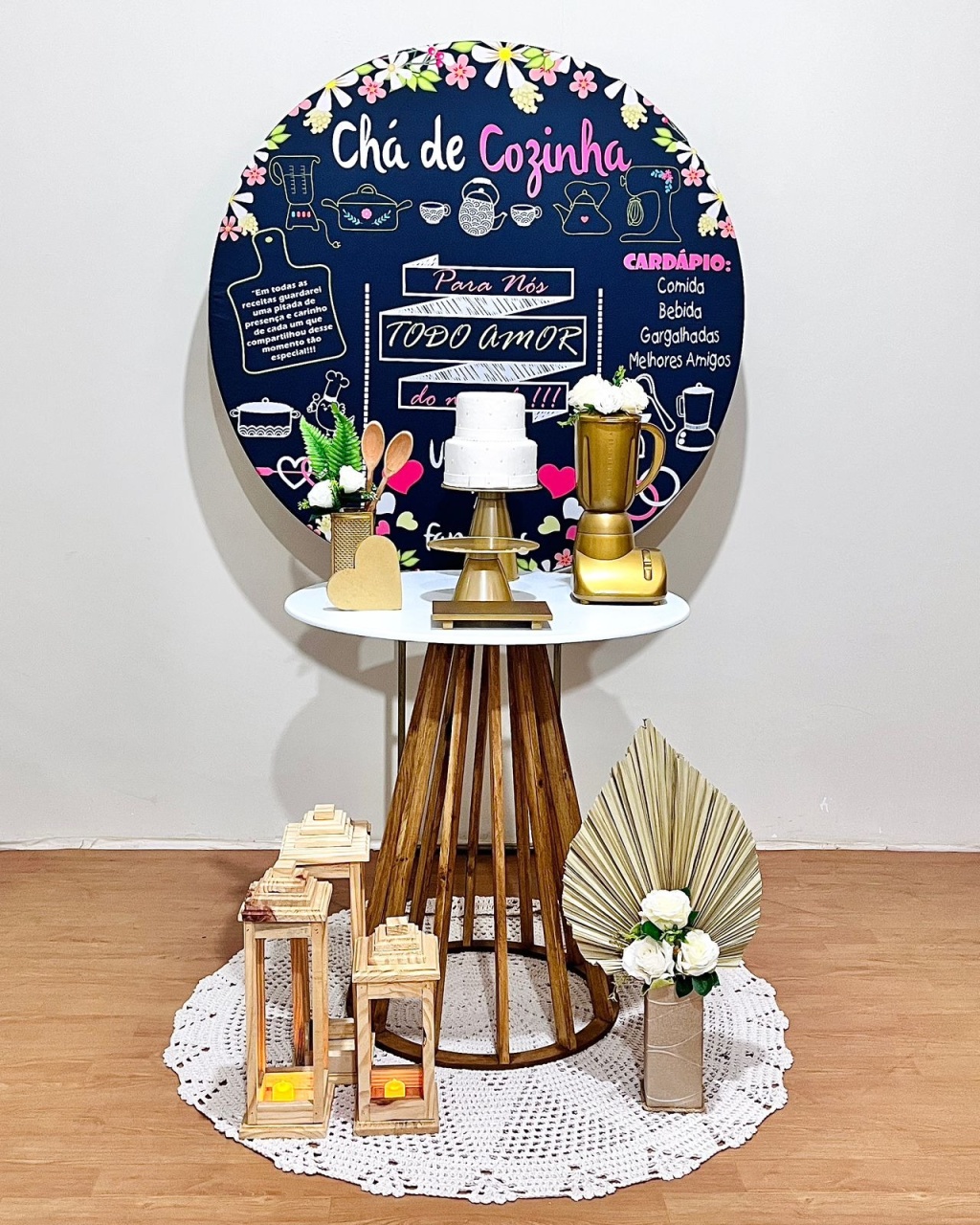  Cha de Cozinha - Comp. Mesa Cone Ripada  - FestAí Pegue Monte