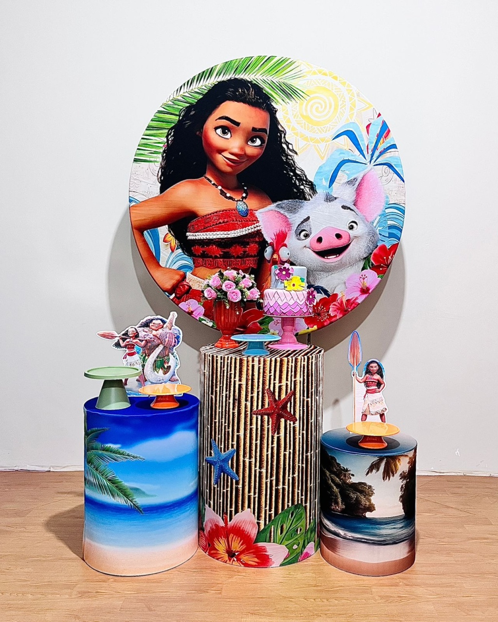 Moana - Kit Promocional Prata   - FestAí Pegue Monte