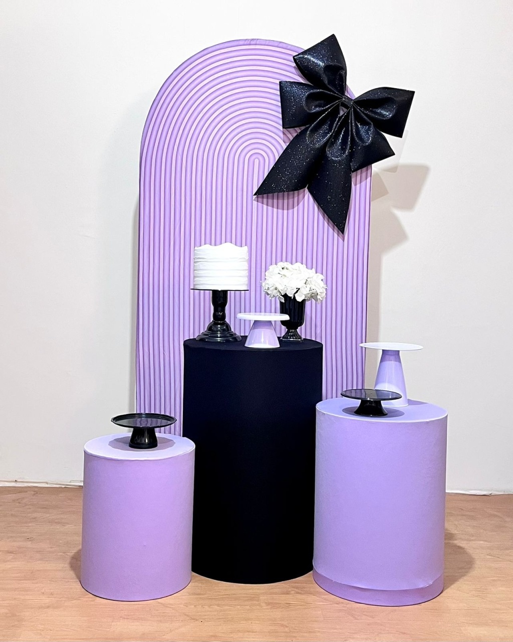 Laço Lilas E Preto - Kit Promocional C/Romano   - FestAí Pegue Monte