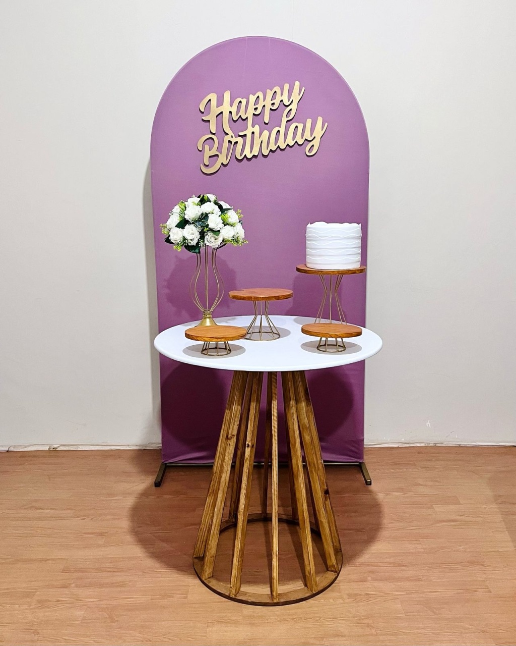 Kit Happy Bday - Lilas Com Mesa Cone - FestAí Pegue Monte