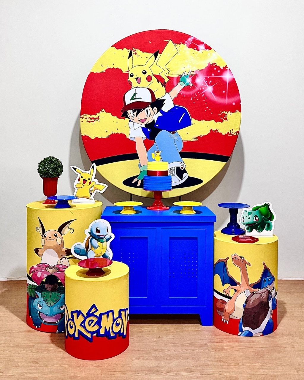Pokemon - Kit Promocional Ouro C/Cilindros Sublimados  - FestAí Pegue Monte