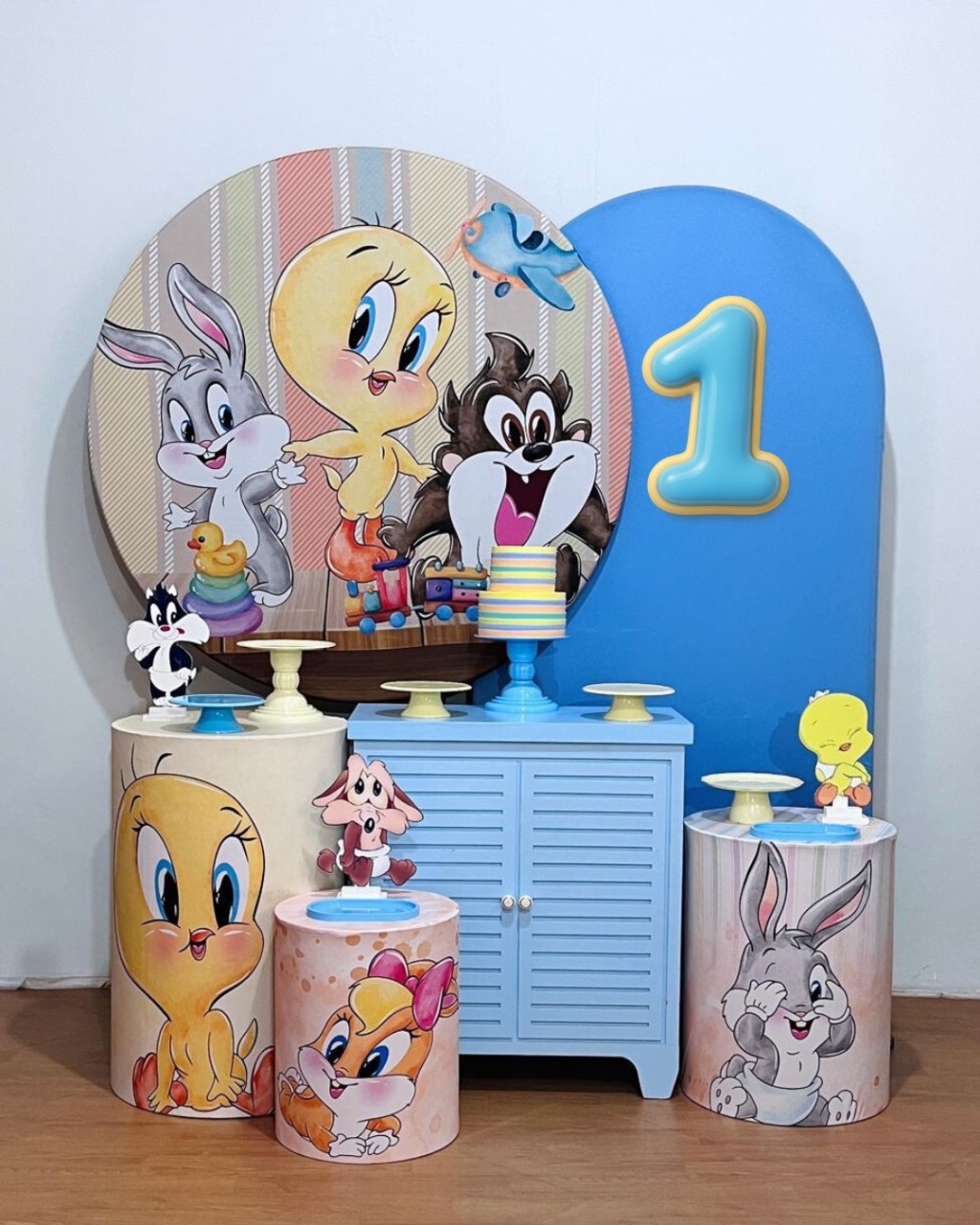 Baby Looney Tunes Menino - Kit Promocional Diamante - FestAí Pegue Monte