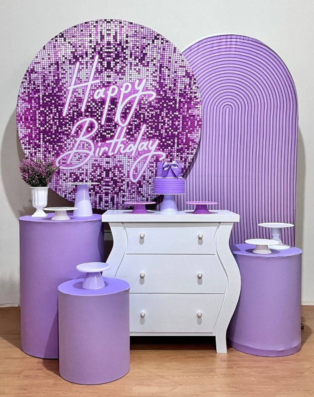 Happy Birthday Lilas - Kit Promocional Diamante - FestAí Pegue Monte