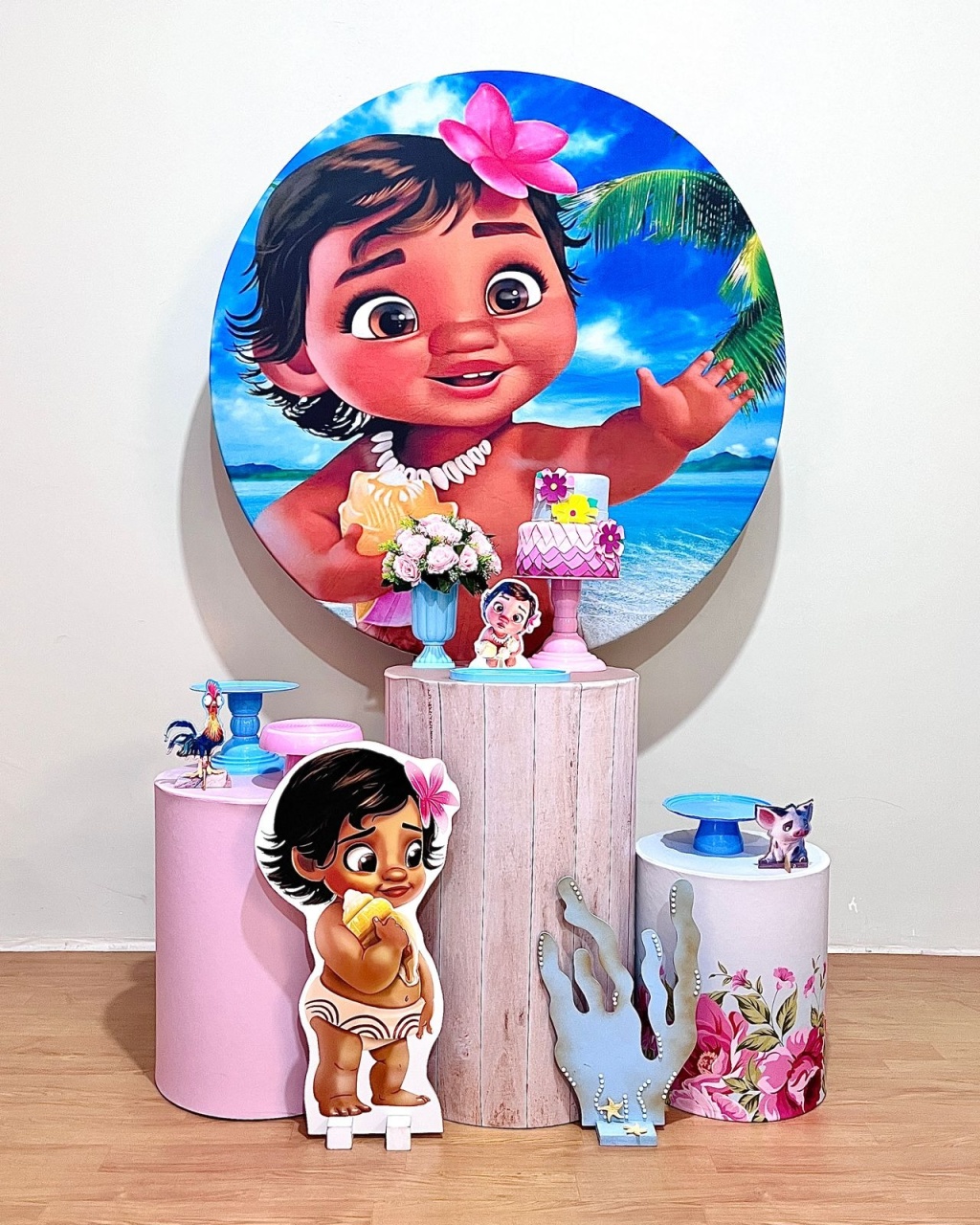 Moana Baby - Kit Promocional Prata - FestAí Pegue Monte
