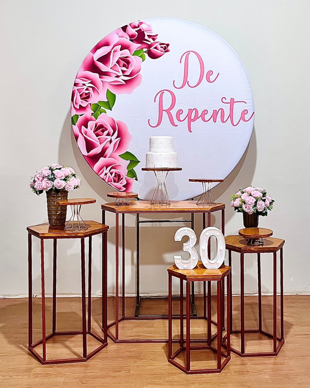 Kit de Repente 4 - Mesas Sextavadas - FestAí Pegue Monte
