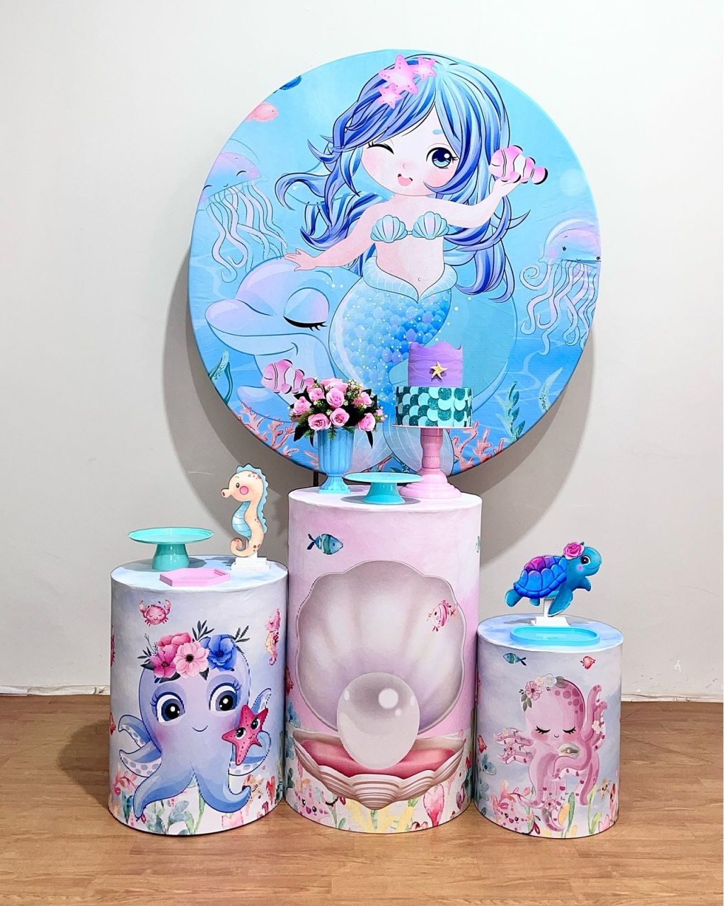Sereia Cute - Kit Promocional Prata - FestAí Pegue Monte
