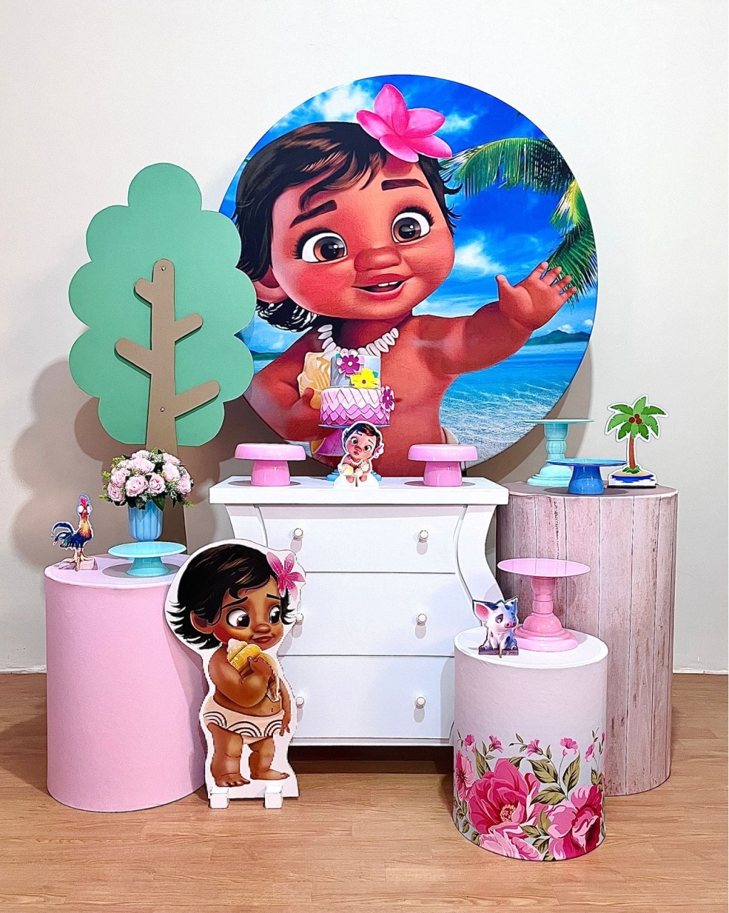 Moana Baby - Kit Promocional Diamante - FestAí Pegue Monte