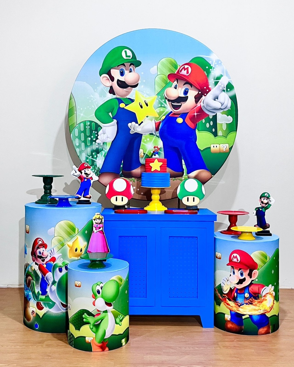 Super Mario -  Kit Promocional Ouro - FestAí Pegue Monte