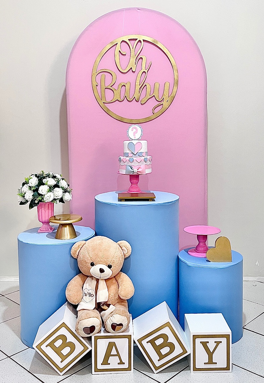 Oh Baby Rosa/Azul - Kit Promocional Prata C/Romano - FestAí Pegue Monte