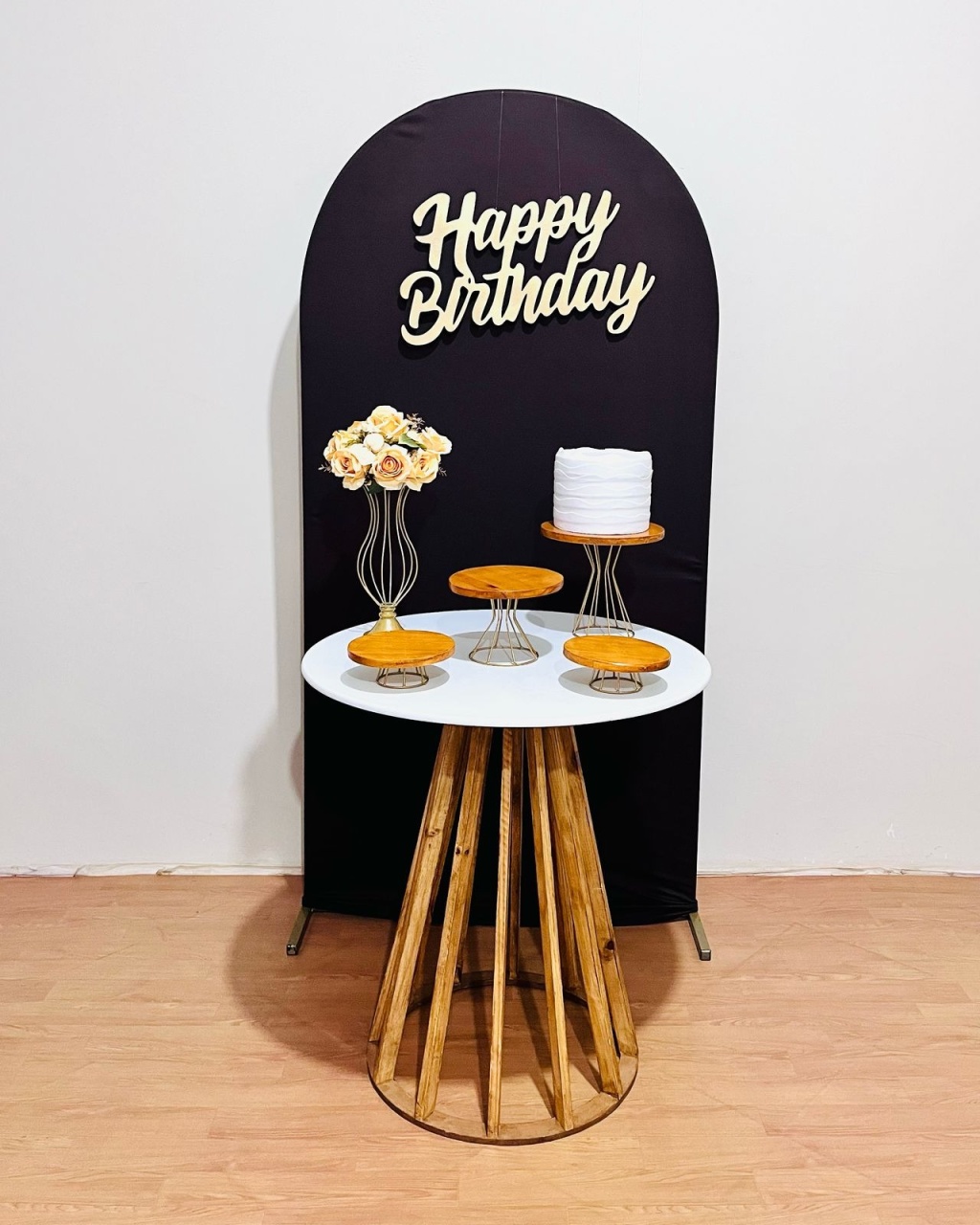 Kit Happy Bday - Marrom Com Mesa Cone - FestAí Pegue Monte